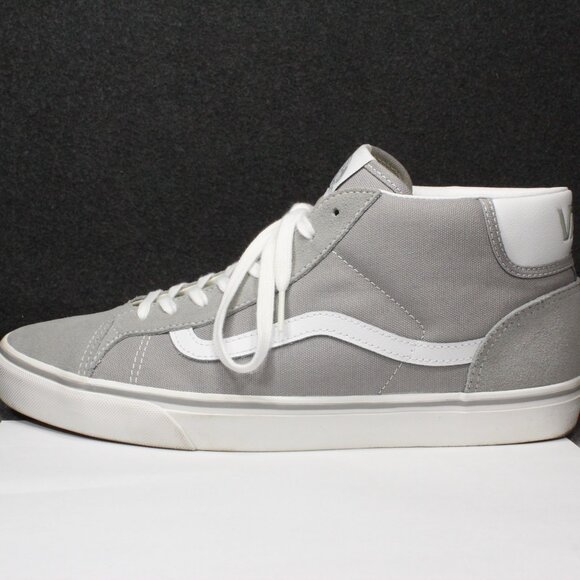 Vans Mid Skool 37 LX Vault OG Shoes Sneakers Gray and White Men's Size 12 - Picture 5 of 12